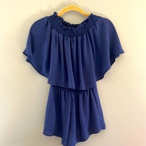 Navy Romper
